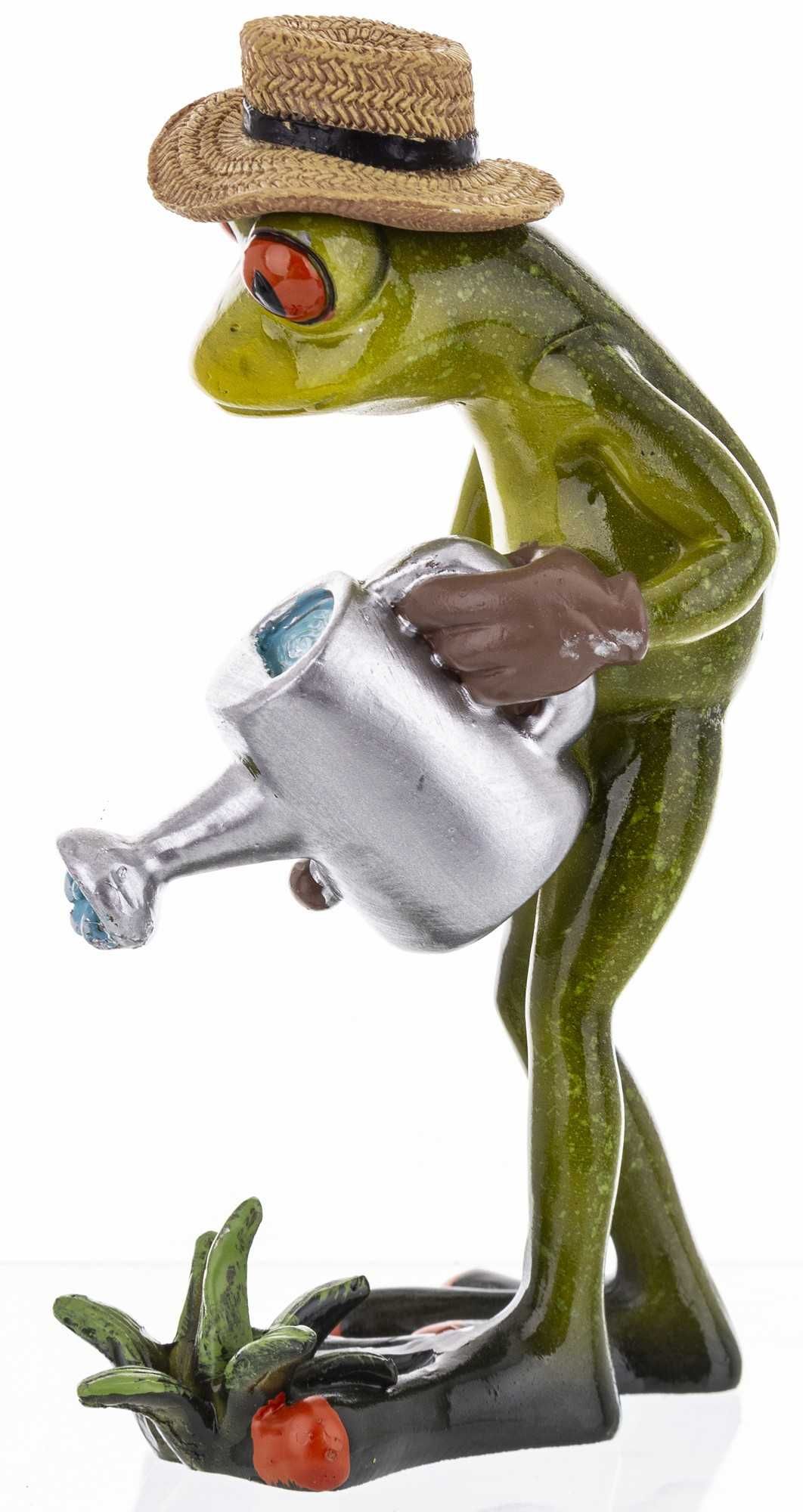 Figurka żaba żabka ogrodnik z konewką śmieszna