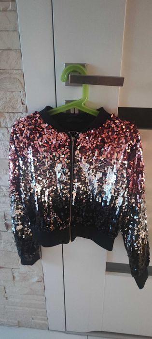 Kurtka cekinowa dla dziewczynki