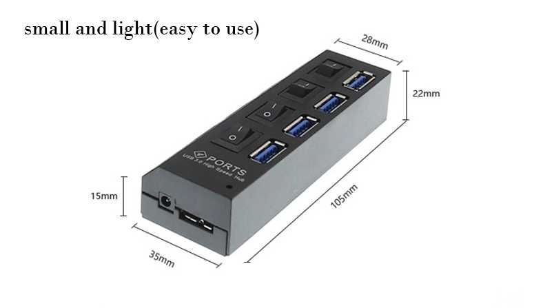 USB Хаб 2.0, 3.0 hub на 4 порта разветвитель расширитель концентратор