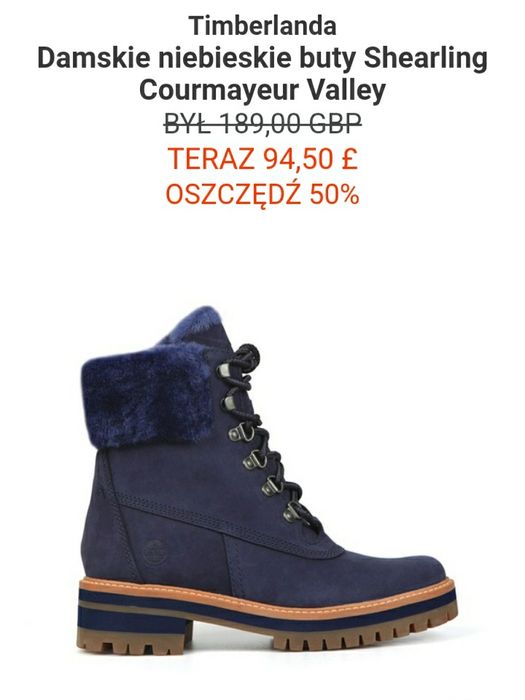 Timberland Courmayeur Valley Shearling Boot  OKAZJA!