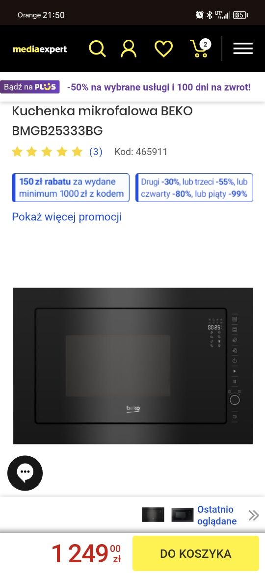 BEKO Kuchenka Mikrofalowa