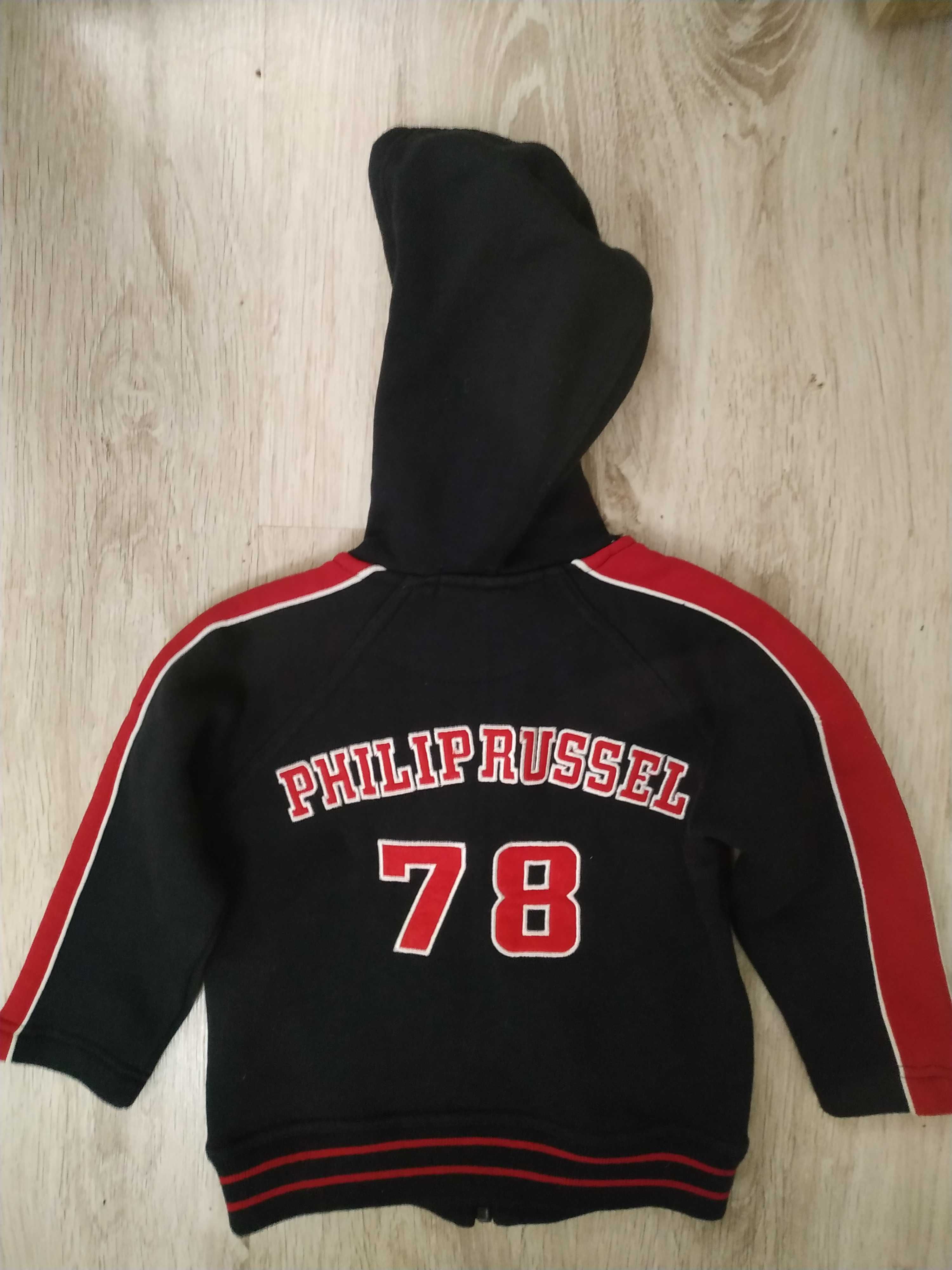 Bluza chłopięca niemowlęca kaptur zamek Phillips Russell 92/98