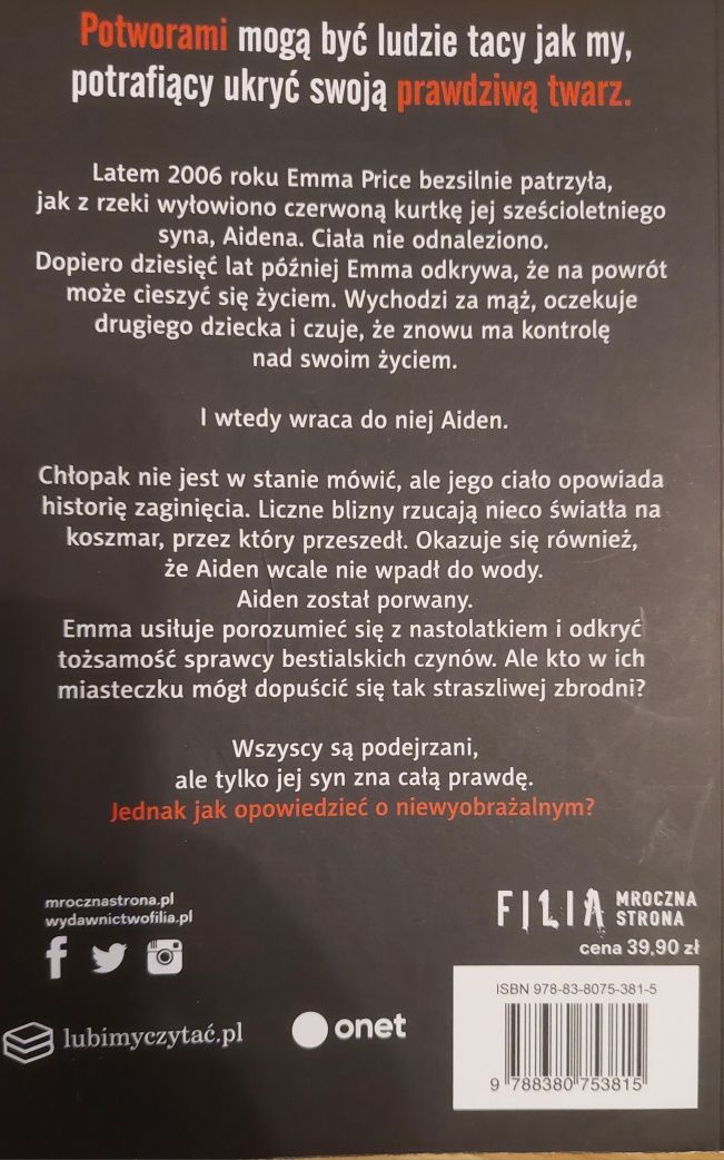 Książka "Milczące dziecko" Sarah A.Denzil gat. thriller psychologiczny