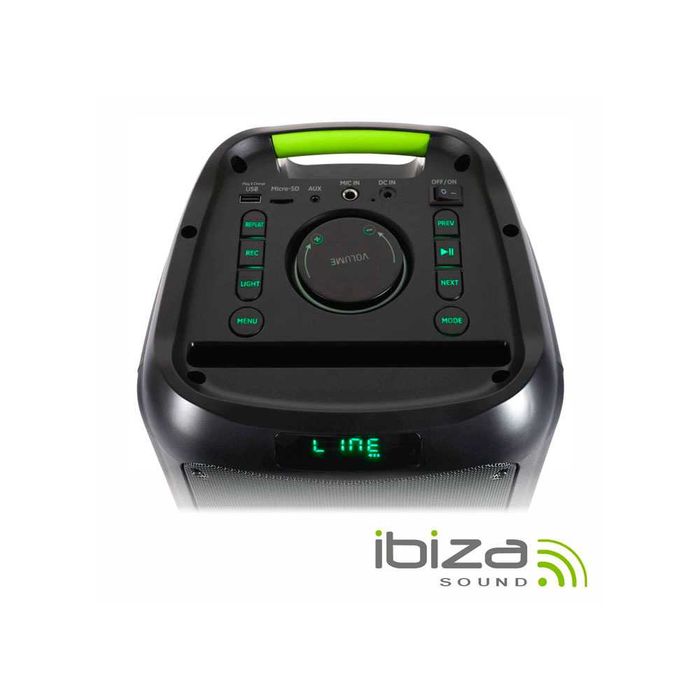 SISTEMA SOM PORTATIL 300W IBIZA LYRA400 USB/SD/AUX Ref. 2207.2603