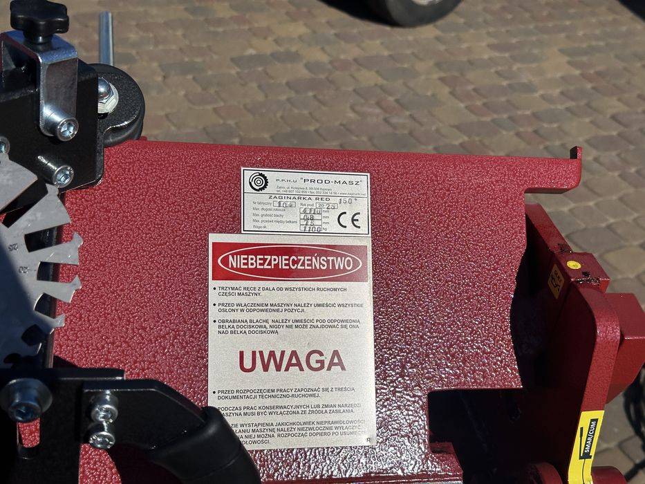 Giętarka elektryczna 3M- 3140/1/160 PRODMASZ zaginarka krawędziarka