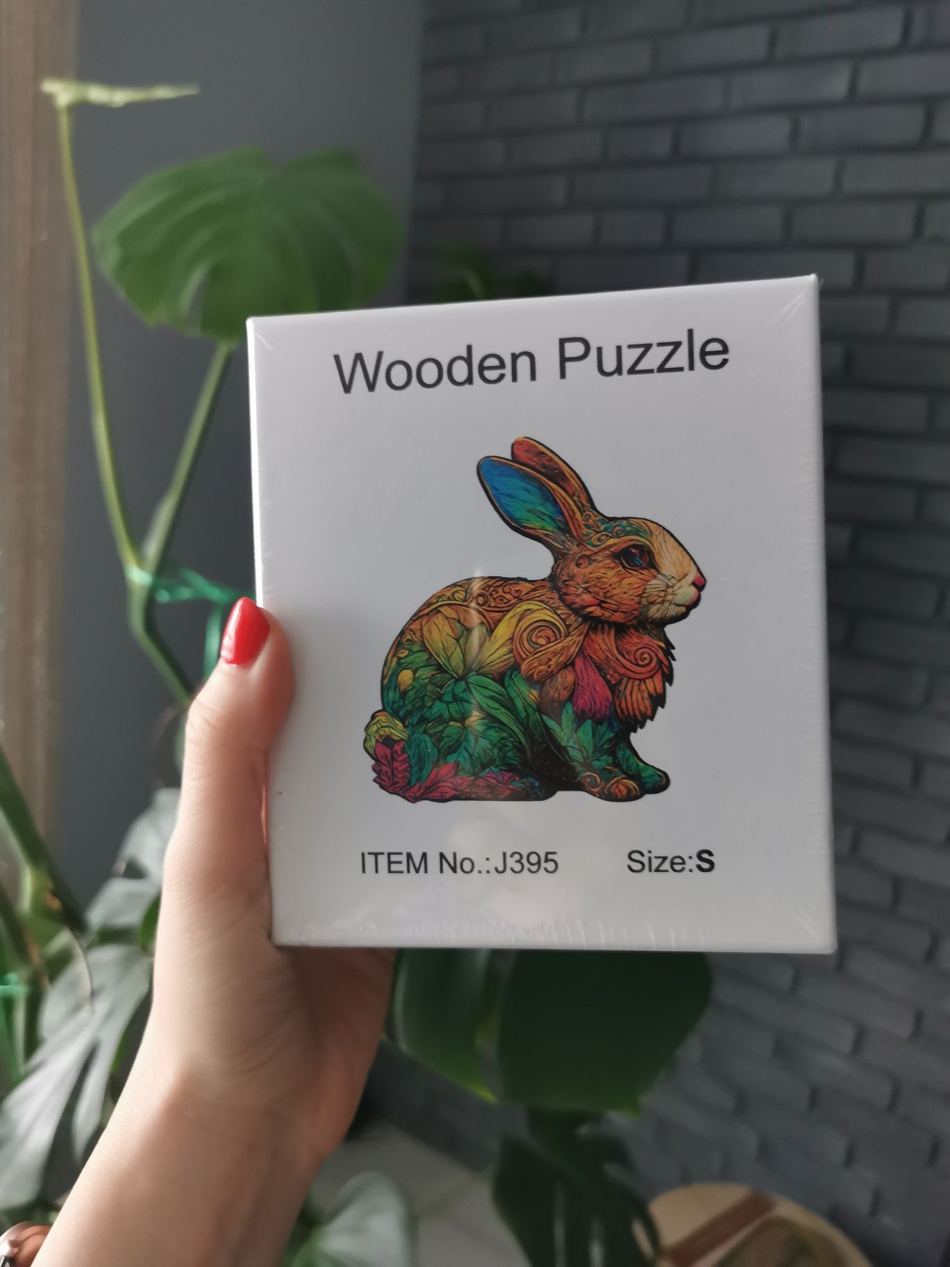 Drewniane puzzle dla dorosłych królik idealne na prezent