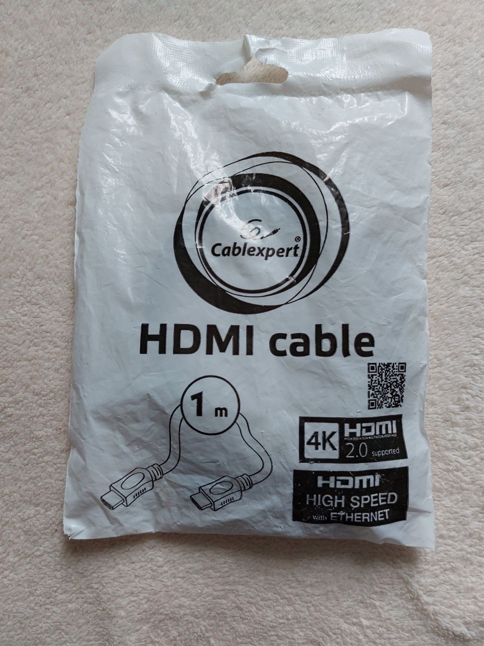 Кабель Cablexpert HDMI - HDMI v2.0 1 м