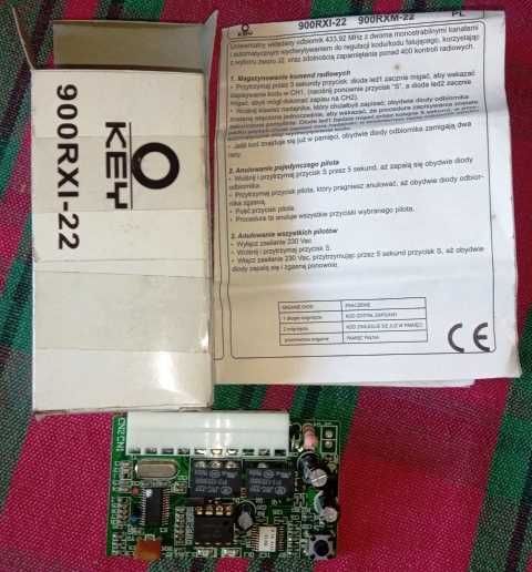 Radioodbiornik pinowy do automatyki bramowej lub innej firmy KEY.