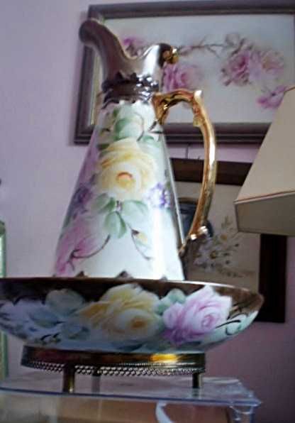 Lavatório vintage pintado a mão