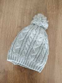 Szara czapka jesienno zimowa dla chłopca lub dziewczynki rozmiar 80
