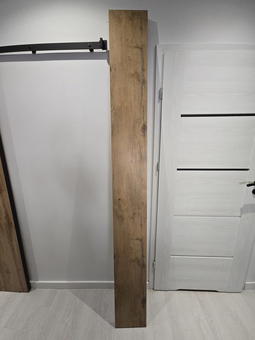 Gruby drewniany blat barowy / blat na wyspę - dąb, stan bardzo dobry