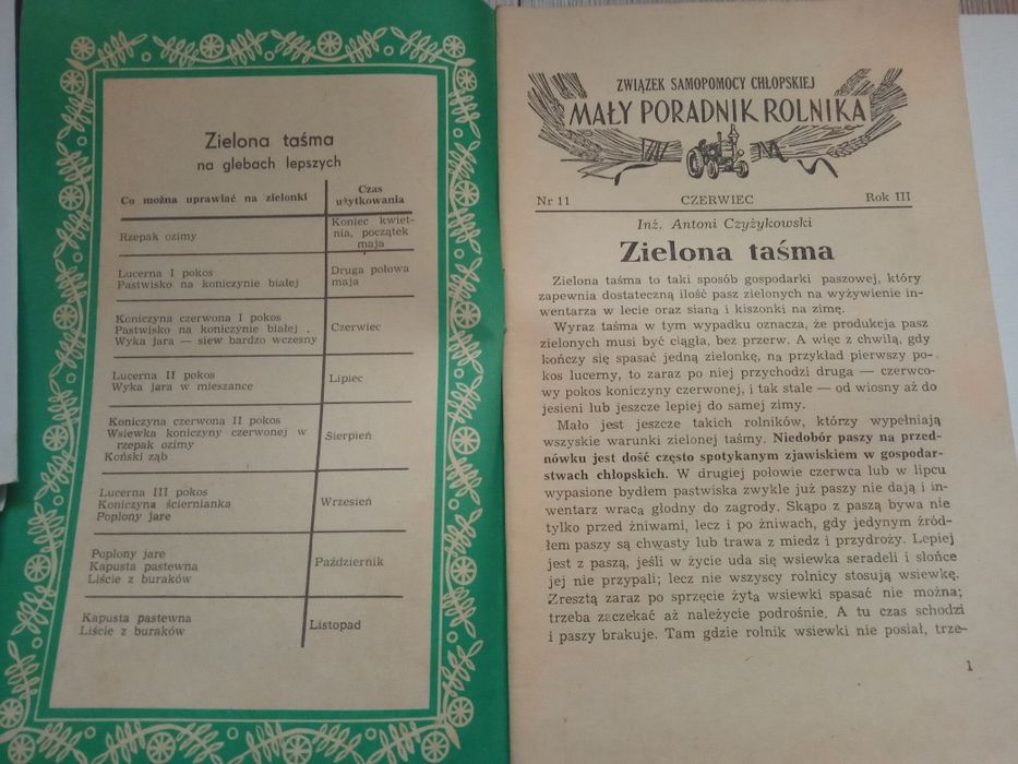 Mały poradnik rolnika Nr.11 1954r