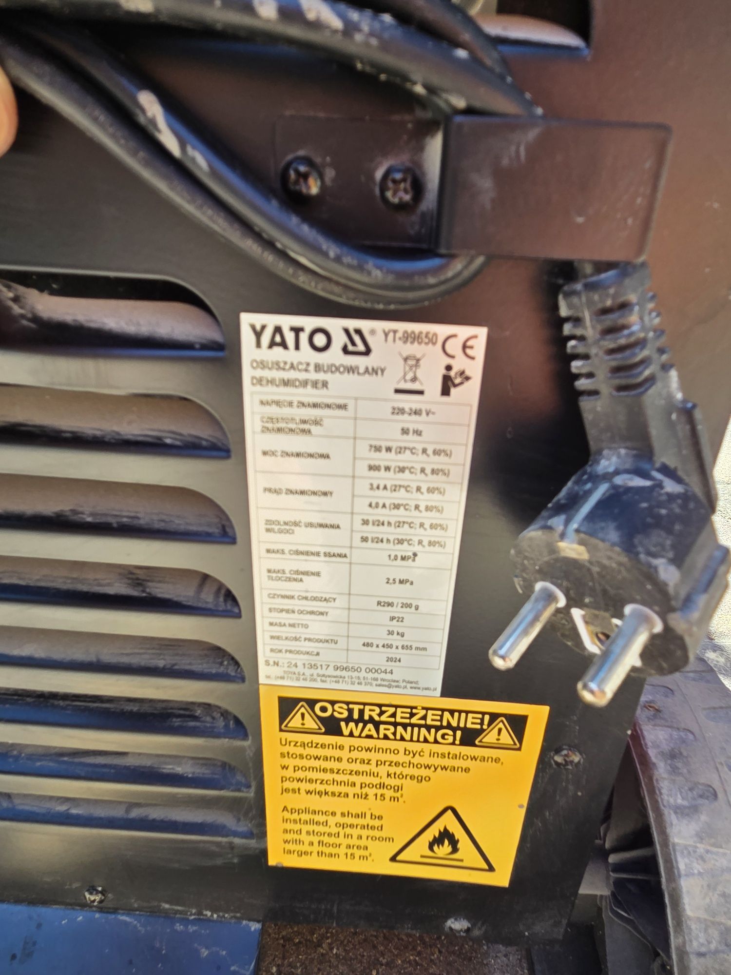 Osuszacz Powietrza Yato  YT 99650