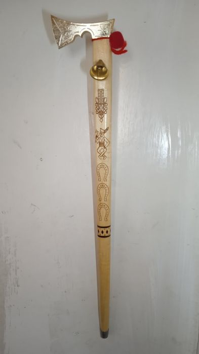 Ciupaga góralska folkowa ludowa z dzwonkiem 50 cm