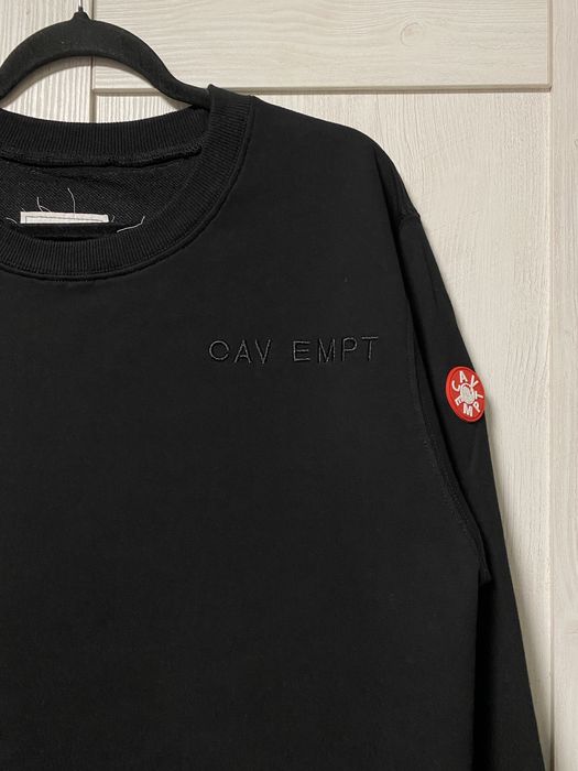 Світшот чоловічий CAV EMPT з принтом котон чорний made in japan