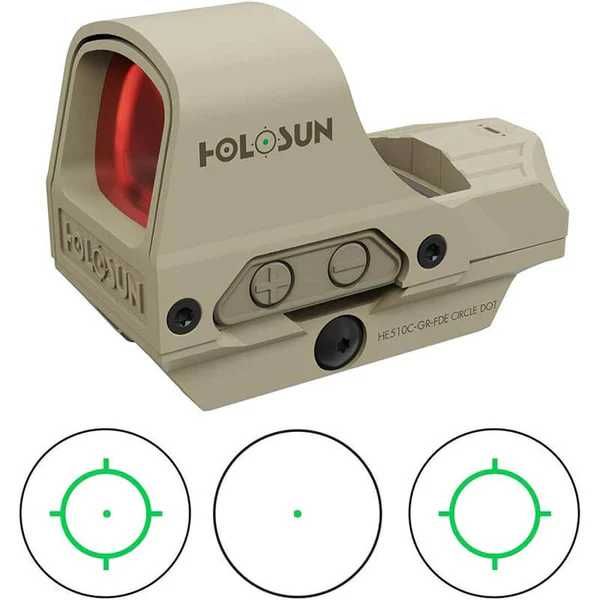 Прицел HOLOSUN HS510C Green Dot – Койот(FDE) зелёная прицельная марка