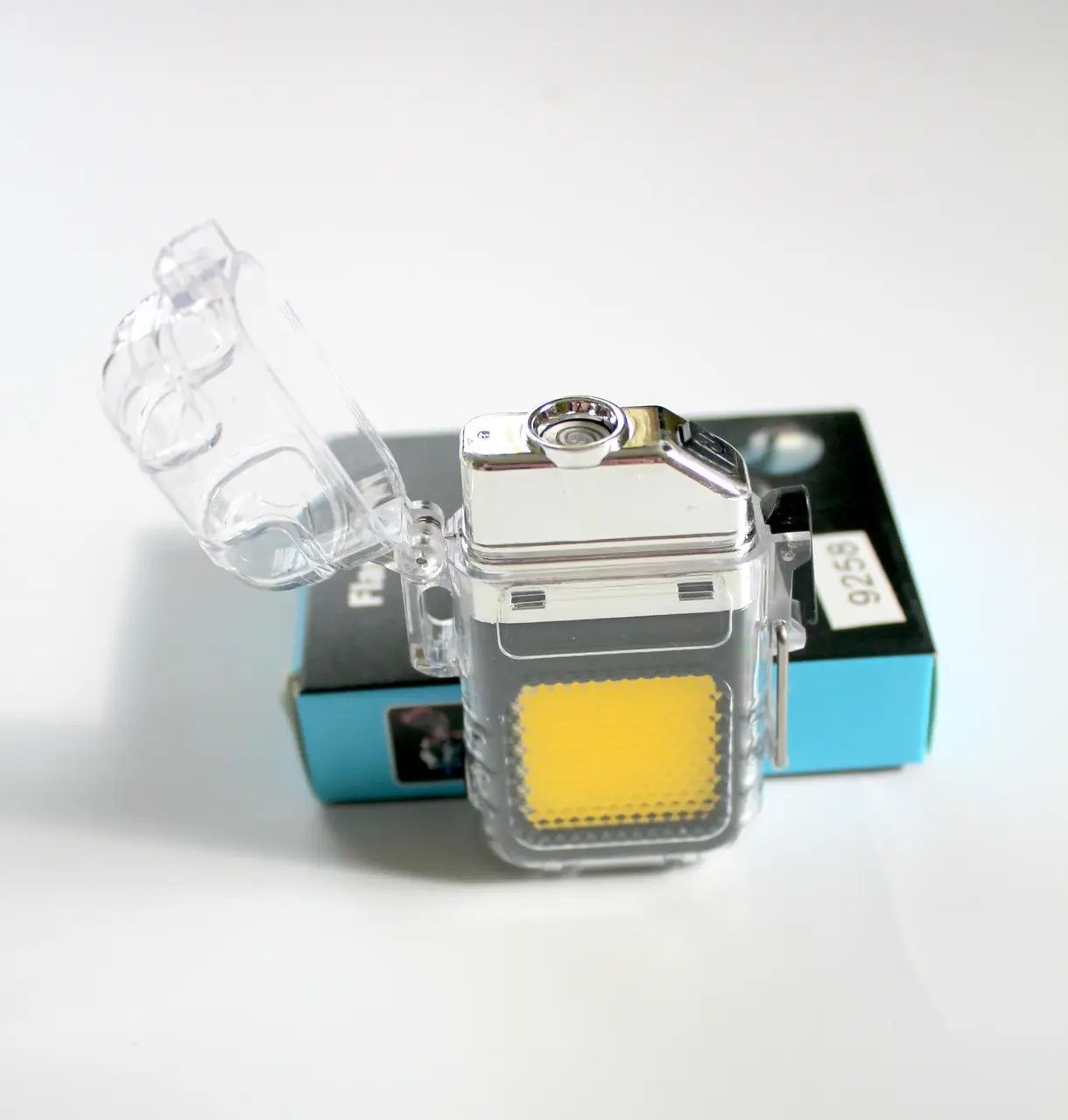Зажигалка USB спиральная с фонариком