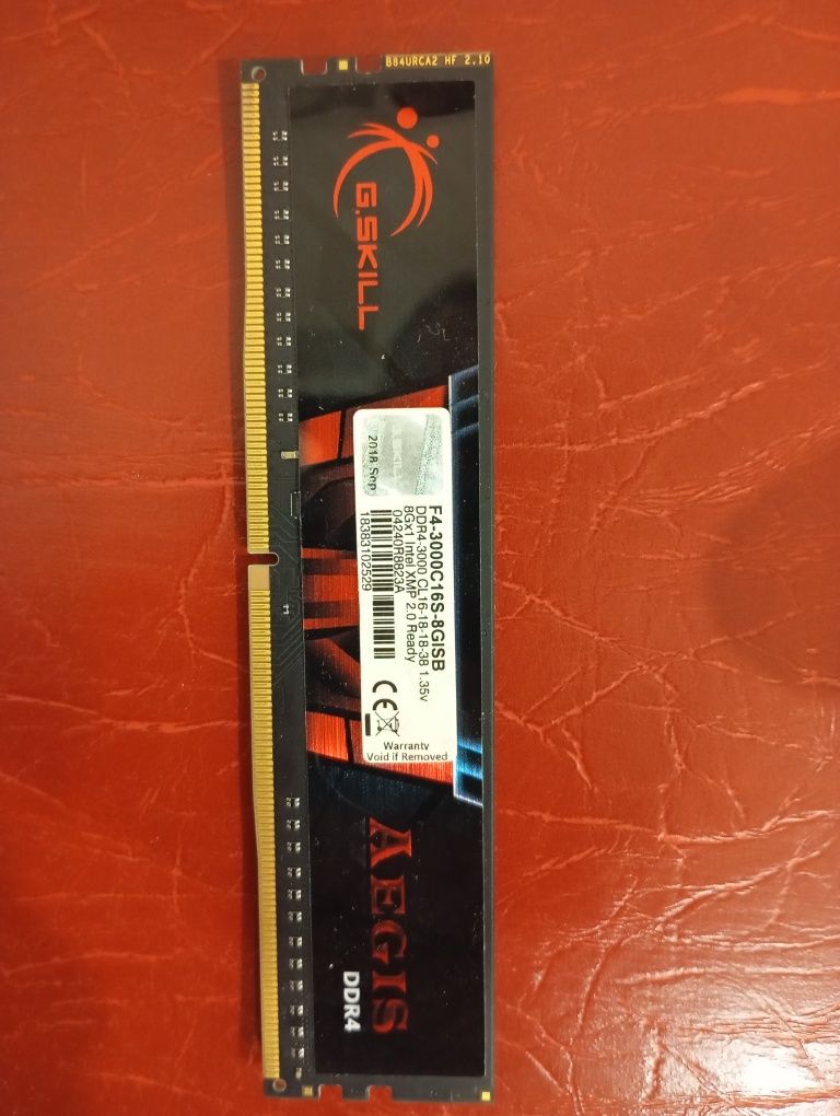 Memoria RAM  G skill aegis 8 GB