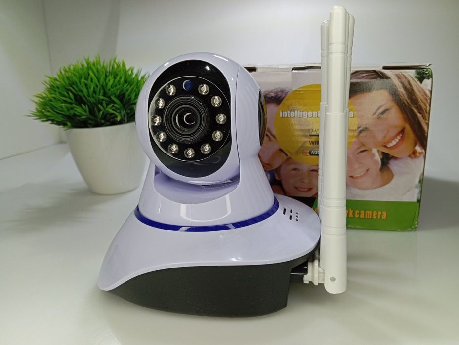 ‼️Поворотна Вайфай IP камера WIFI Smart NET Q5 Біла 3mp Нічна зйомка‼️