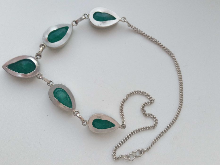 Срібний ланцюжок та браслети Koral, Birthstone.Діадема, браслет, кольє