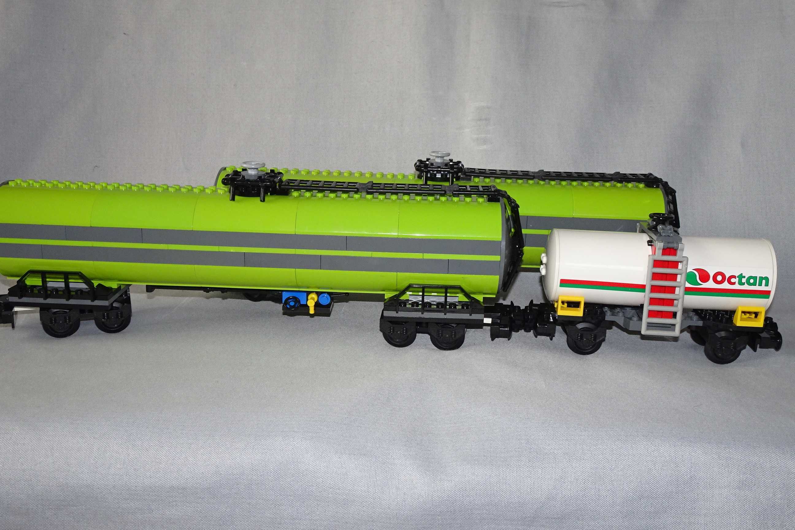 GRATIS wysyłka. LEGO train 2x wielkie cysterny wagony towarowe kolej