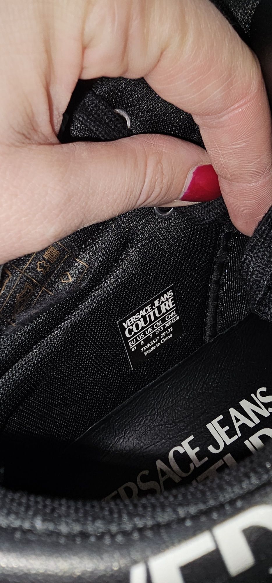Buty versace jeans couture czarne Rozmiar 41 sneakersy skóra