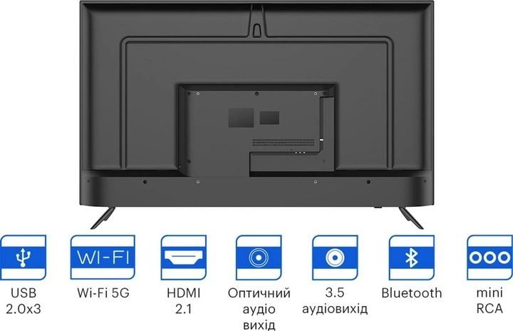 Kivi Smart TV 55" , телевизр смарт kivi 55 дюймів.