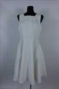 Closet biała sukienka midi white zip / 12 - M z metką