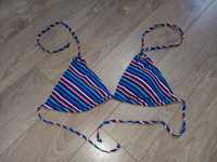 Góra od kostiumu bikini nowa XL/XXL niebieskie kolorowe pasy #2