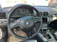 Kierownica sport trojramienna BMW E46, multifunkcja, poduszka