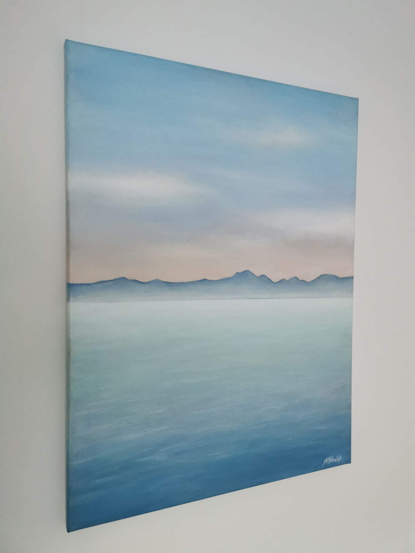 Obraz ręcznie malowany morze płótno akryl 60x80cm