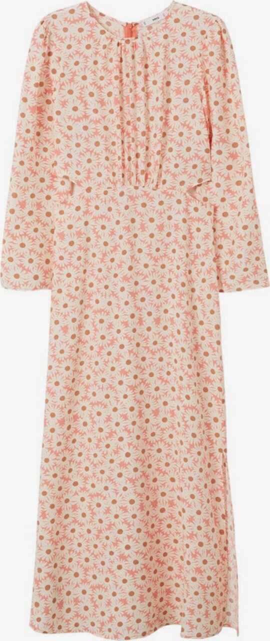 Sukienka letnia w drobne kwiatki z wycięciem w talii MANGO 42/XL
