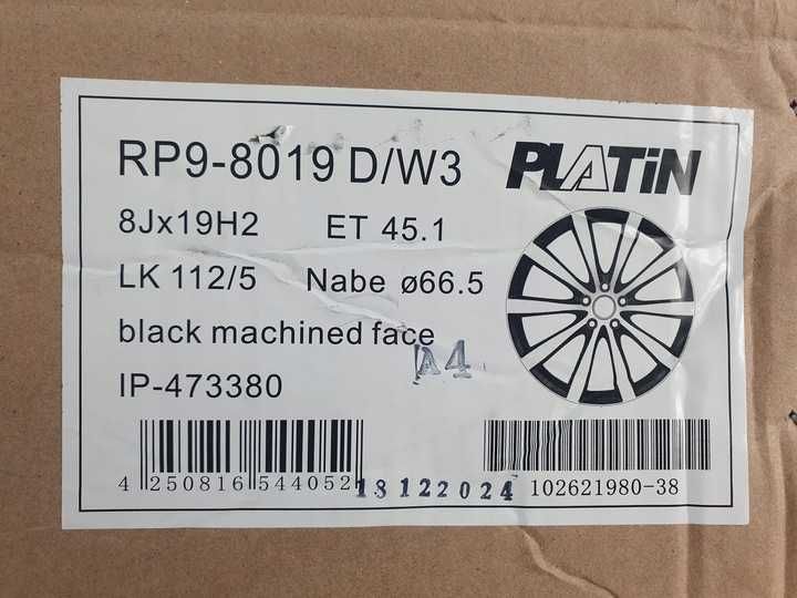 Nowe alufelgi AUDI 19 A3 RS3 S3 A4 A6 A8 Q2 SQ2 Q3 Q4 TT