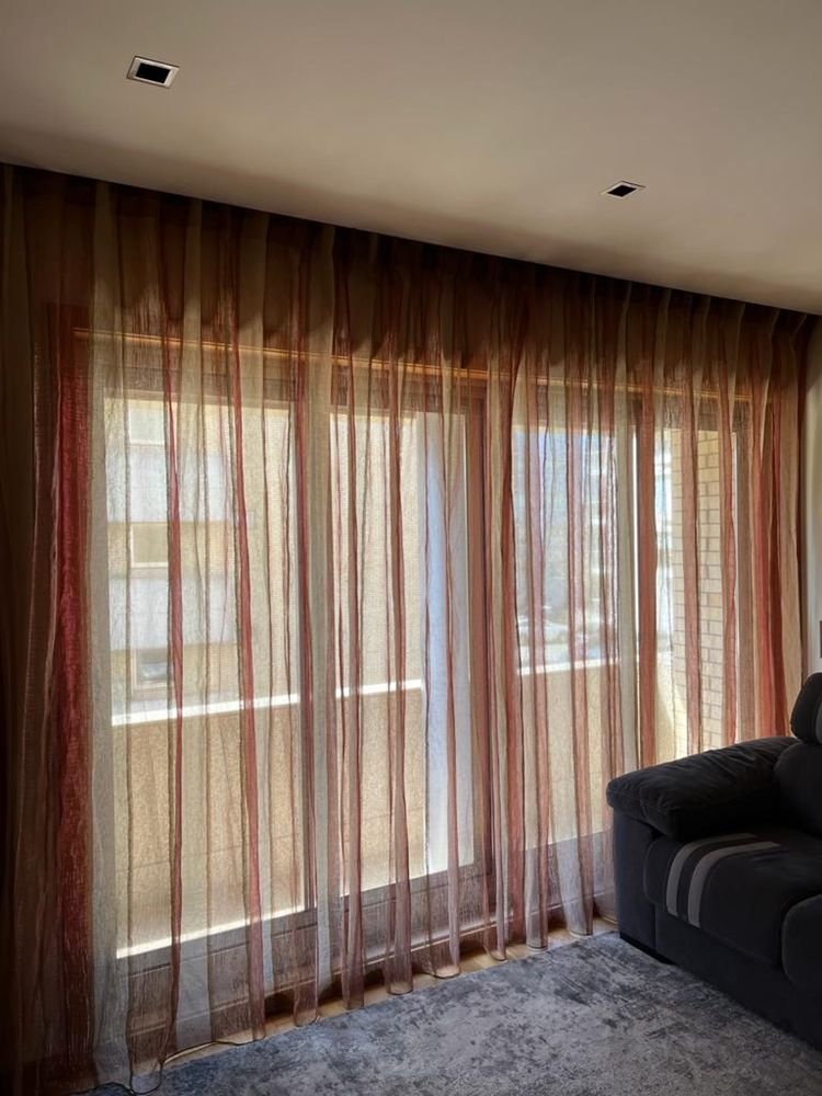 Cortinados organza sala