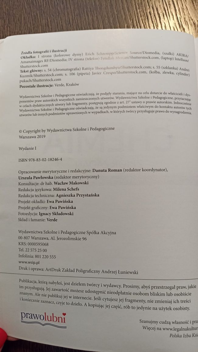 Chemia 1 zbiór zadań WSiP