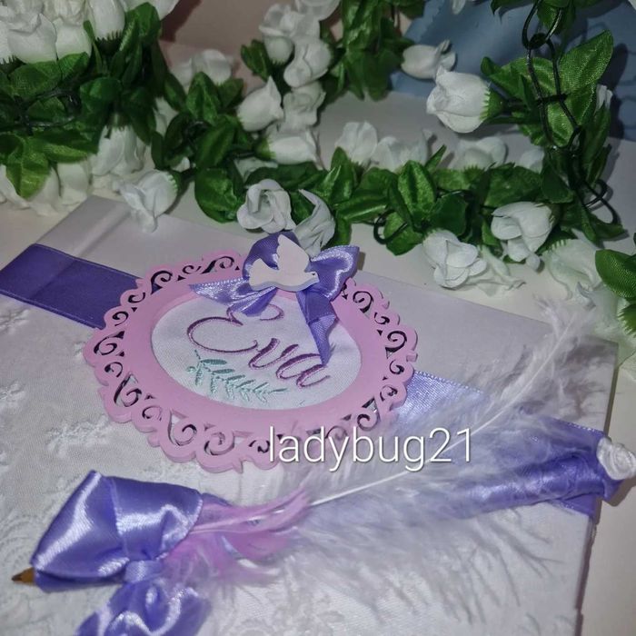 Conjuntos de batismo personalizados, livros honra, toalhas banho