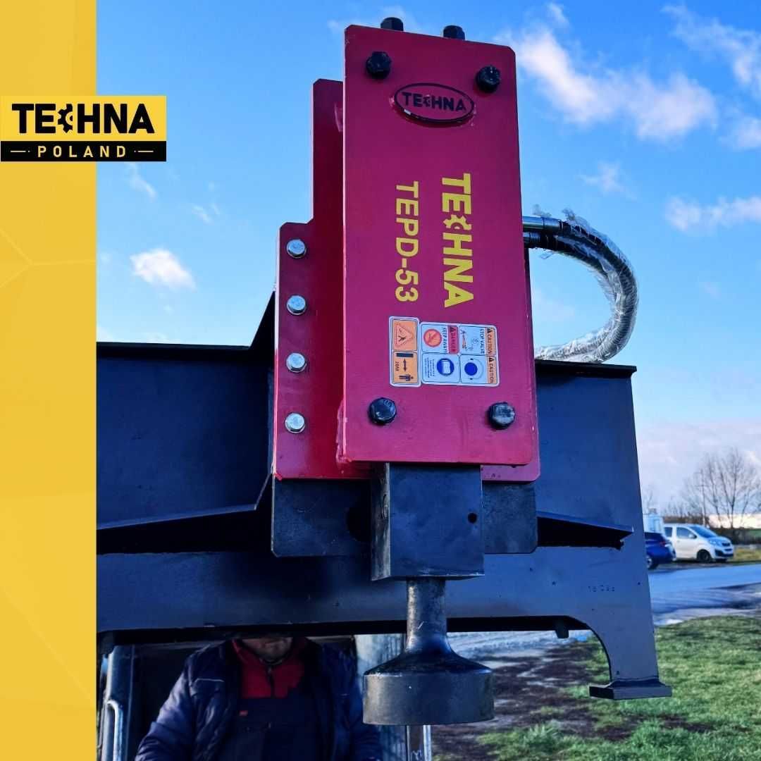 Kafar hydrauliczny, palownica hydrauliczna wbijania JCB Bobcat wbijak