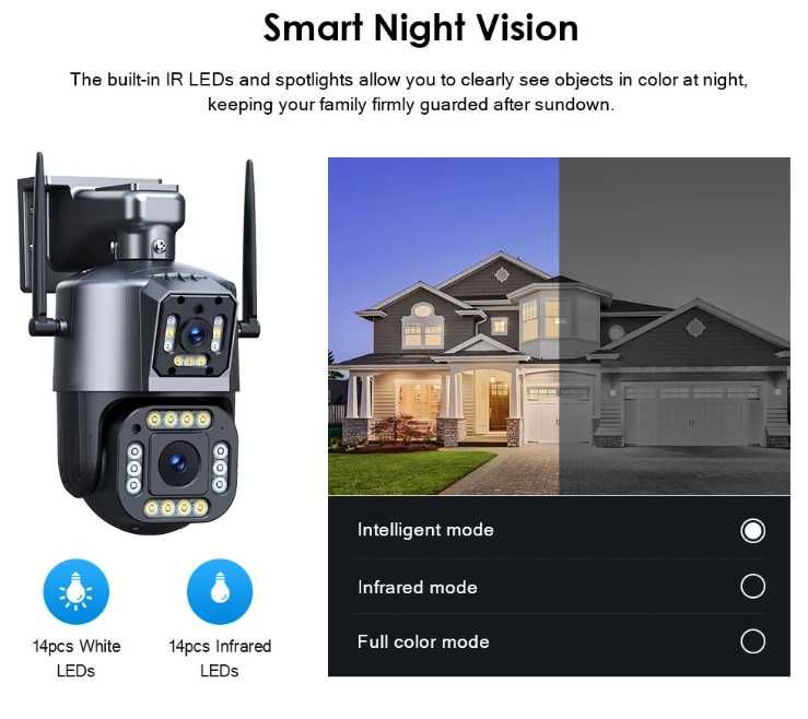 Kamera zewnętrzna 8MP obrotowa IP66 Full HD 355°x90° Wifi 10xZOOM