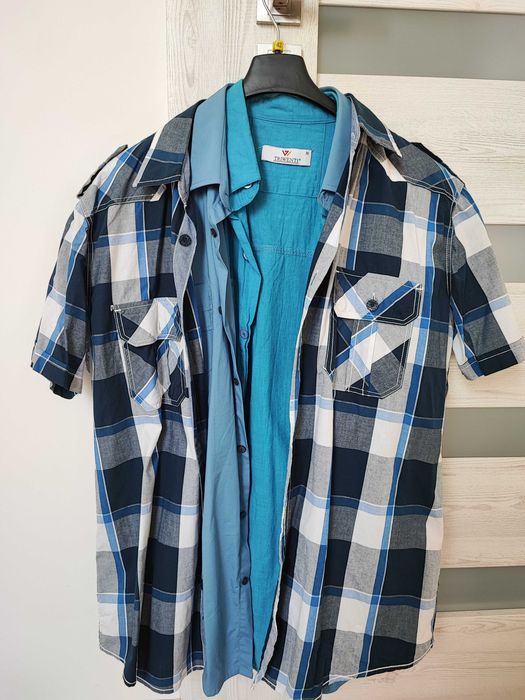 Koszule męskie letnie 3 sztuki krótki rękaw rozm.42