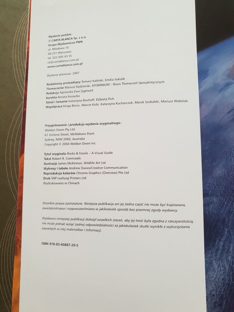 album pt skały i skamieniałości R.R. Coenraads