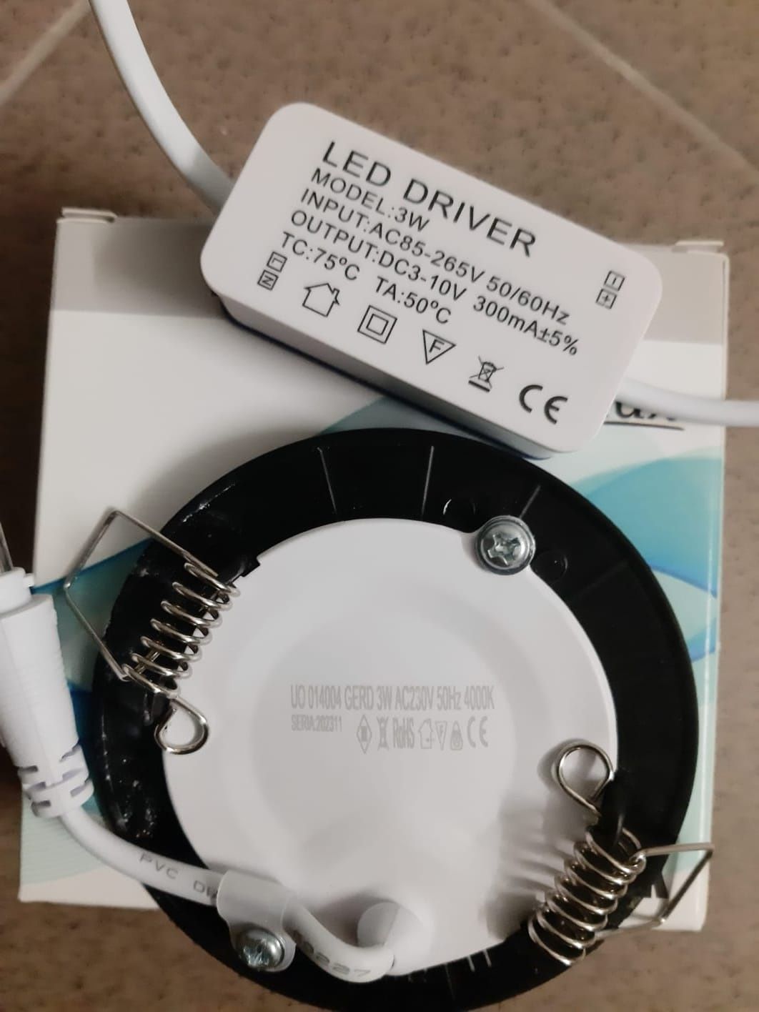Lampa sufitowa oprawa podtynkowa panel LED 3W