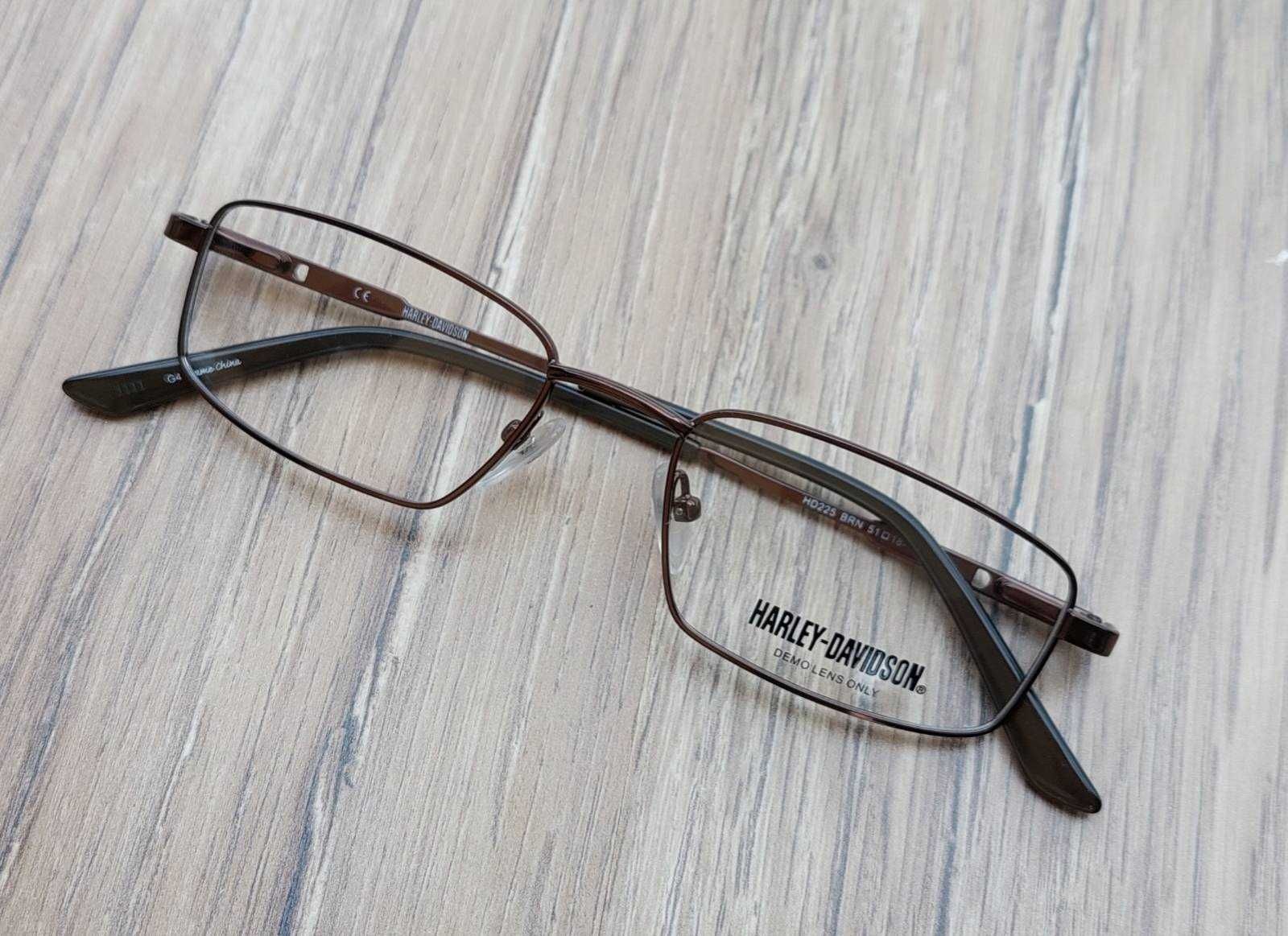 Brązowe metalowe okulary dla mężczyzn HD 225 od Harley-Davidson!