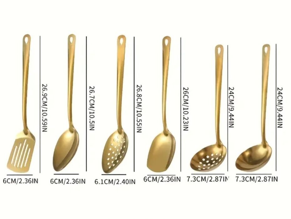 Utensílios de cozinha Dourado Novos
