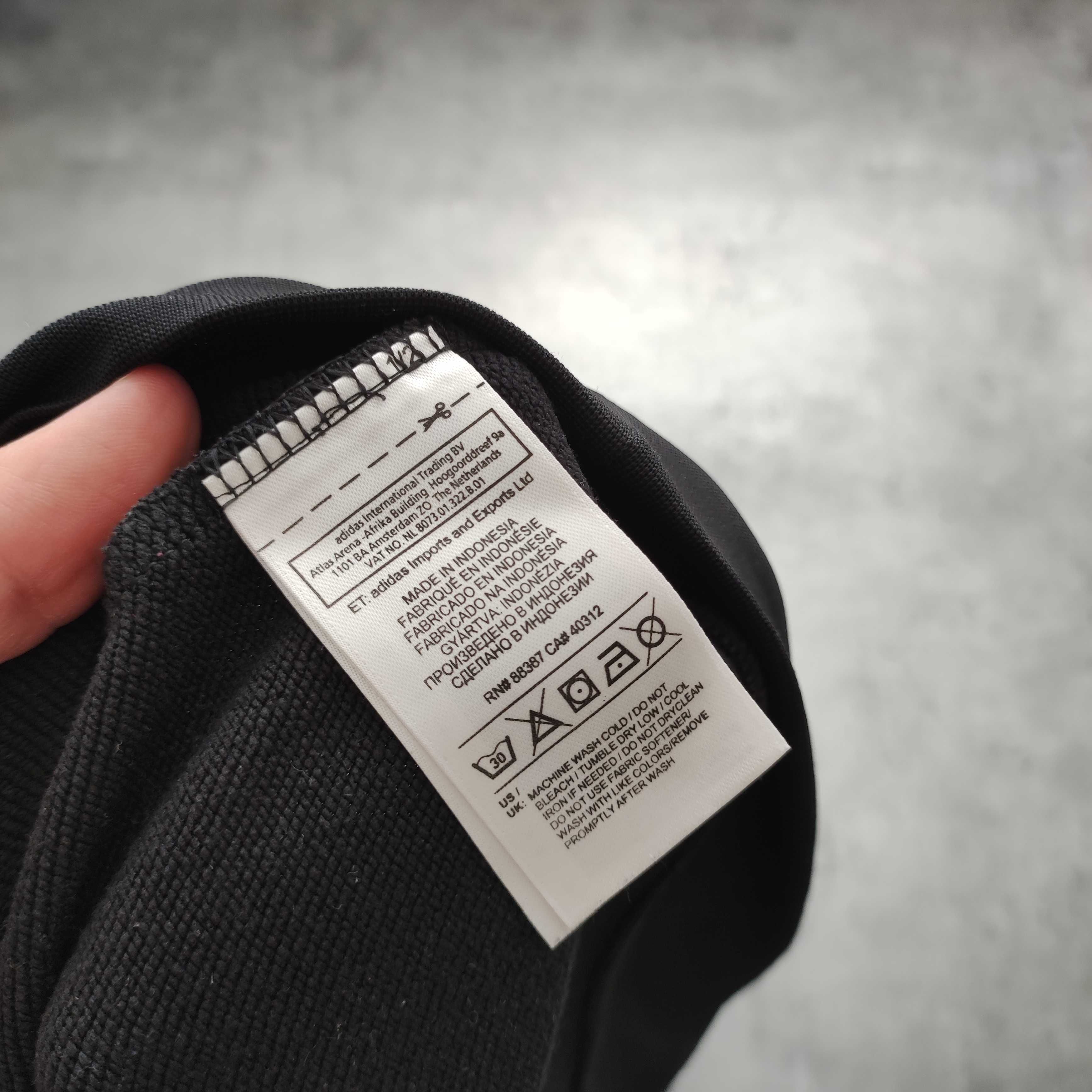MĘSKA Bluza Sportowa czarna 3 Paski ClimaCool Suwak PREMIUM Gym Active