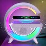 LAMPKA RGB LED głośnik BLUETOOTH ładowarka indukcyjna QI radio 4W1