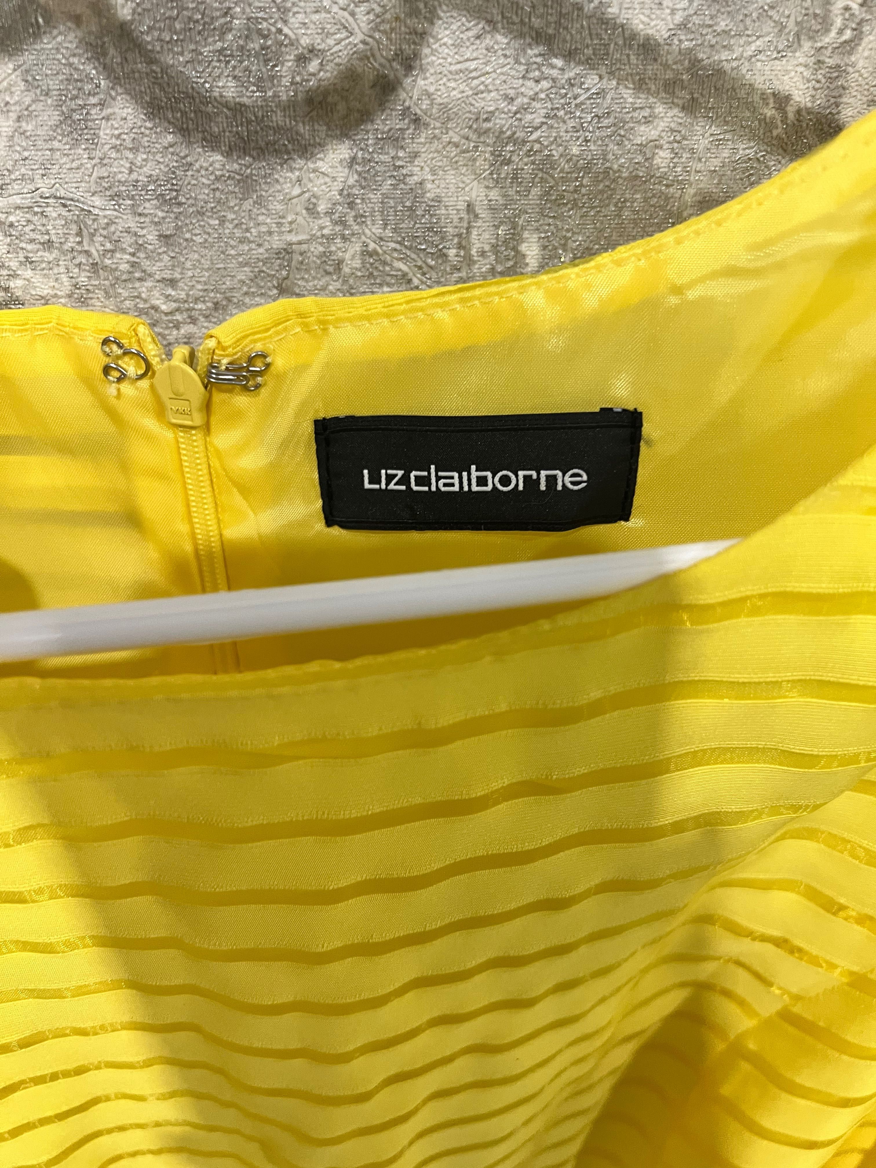 Женское новое платье Liz Claiborne жёлтое размер S