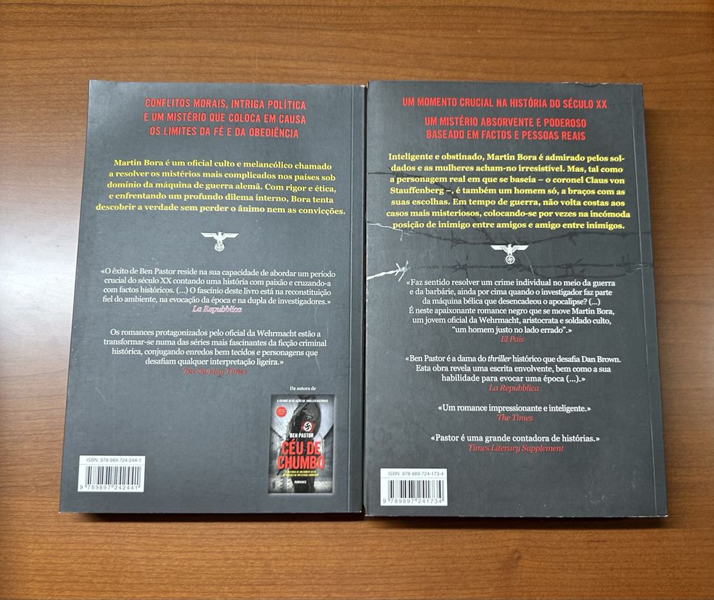 Livros Luz de Ferro e Céu de Chumbo de Ben Pastor
