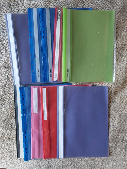 різнокольорові папки Папка шввидкозшивач для паперів А4 формат