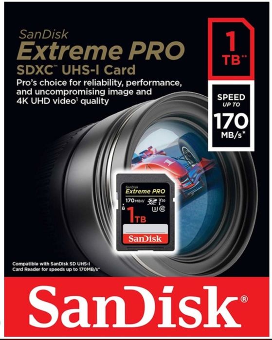Карта пам'яті SDXC (UHS-1 U3) SanDisk Extreme PRO 1TB class 10 V30