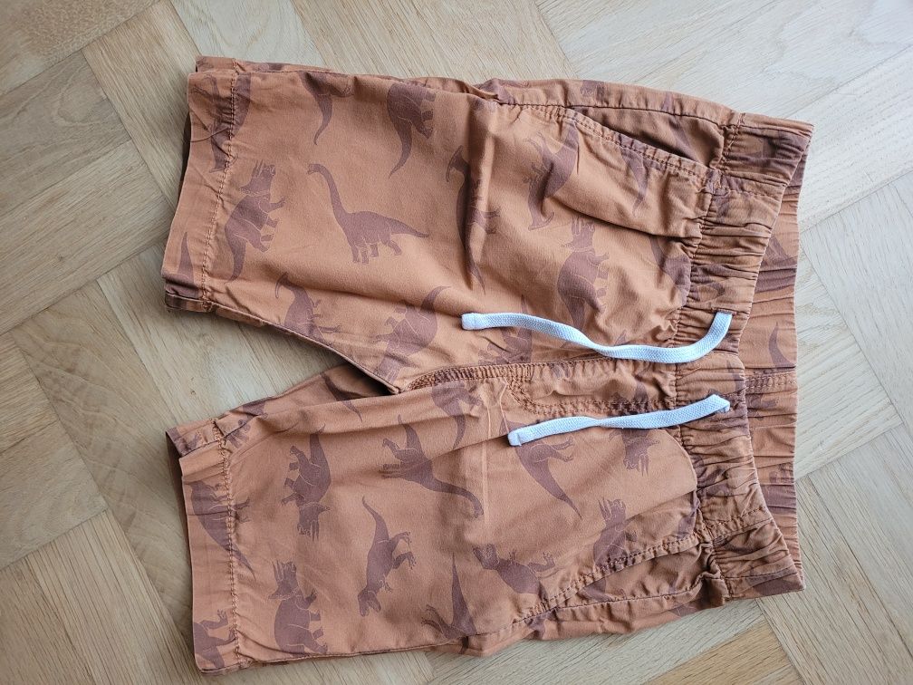 Szorty, krótkie spodnie H&M 116, bawełniane, granatowe chinos brązowe